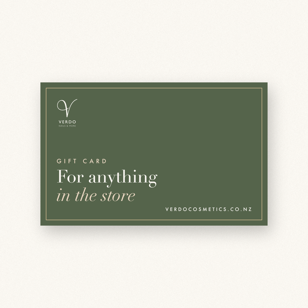 Verdo Cosmetics gift card