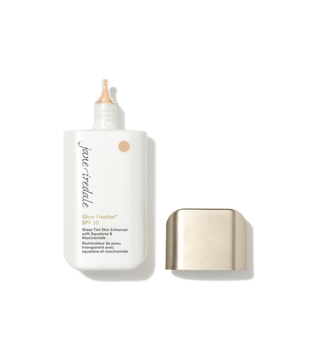 Jane Iredale Glow Fixation SPF 30 Sheer Tint Skin Enhancer with the cap off
