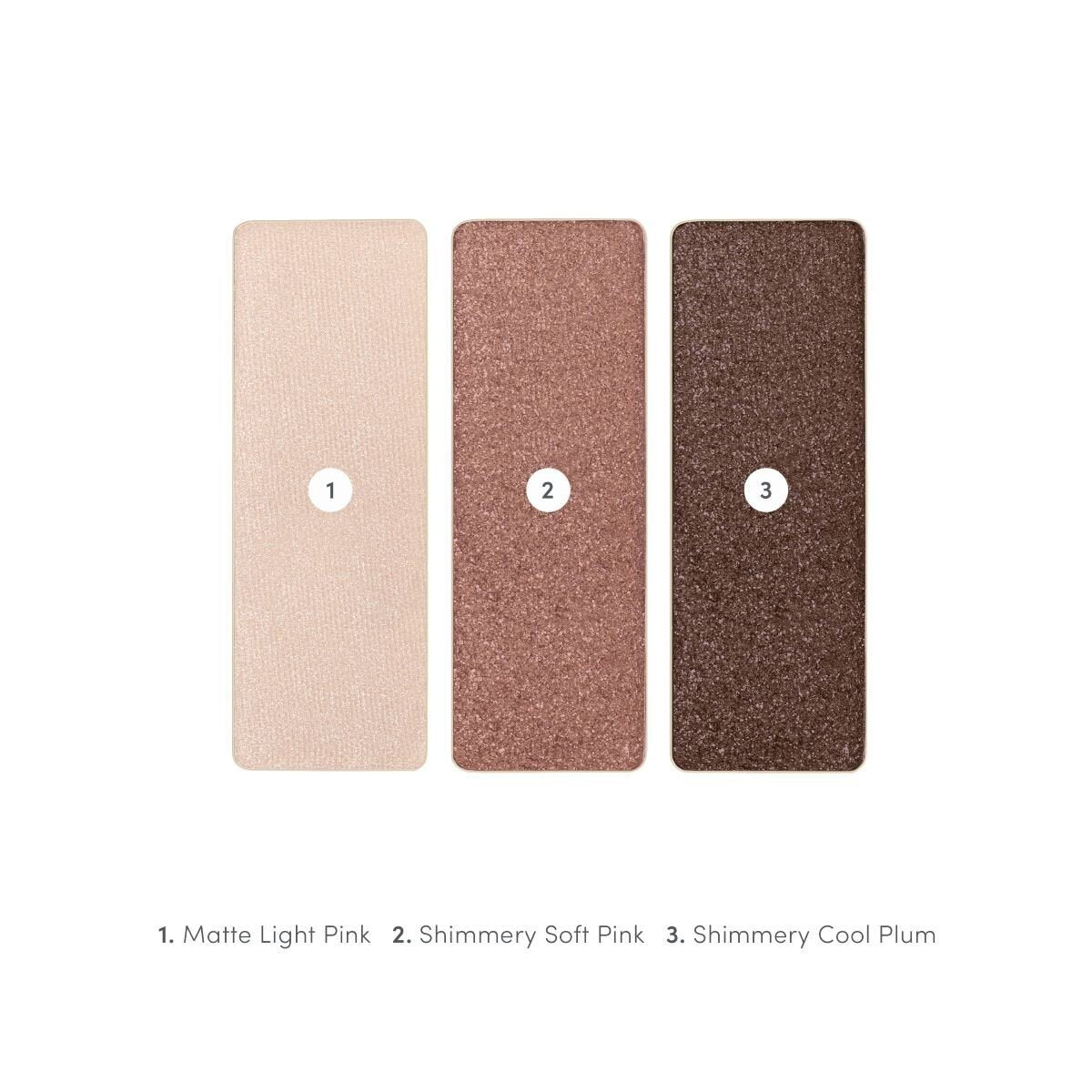 Jane Iredale PurePressed Eye Shadow Triple, shade Pink Quartz, tube