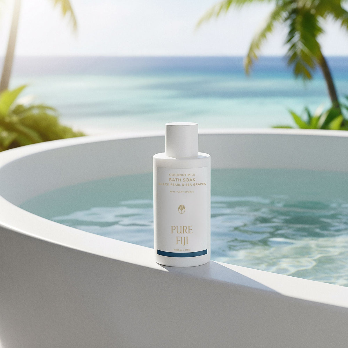 Pure Fiji Black Pearl & Sea Grapes Milk Bath Soak (14oz/415ml)