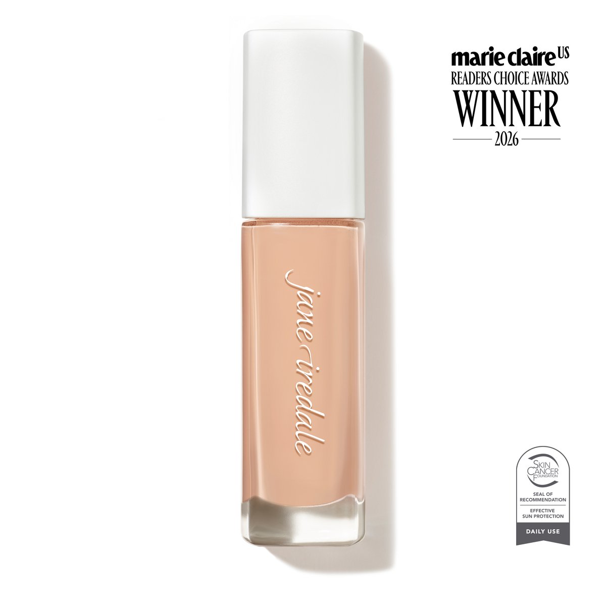 Jane Iredale Skintuition SPF 30 Radiance-Boosting Liquid Foundation, shade 14 Fair, tube