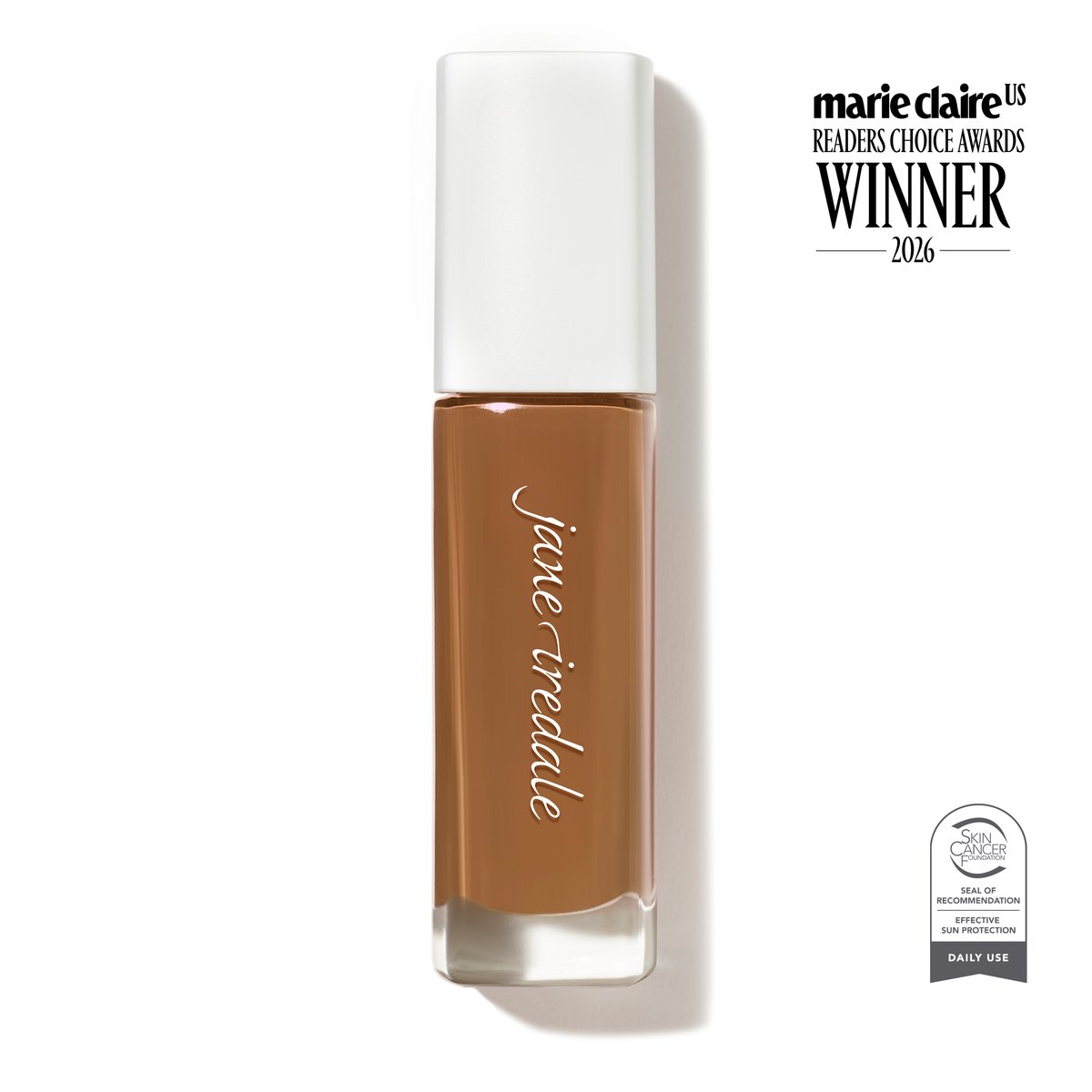 Jane Iredale Skintuition SPF 30 Radiance-Boosting Liquid Foundation, shade 60 Dark, tube