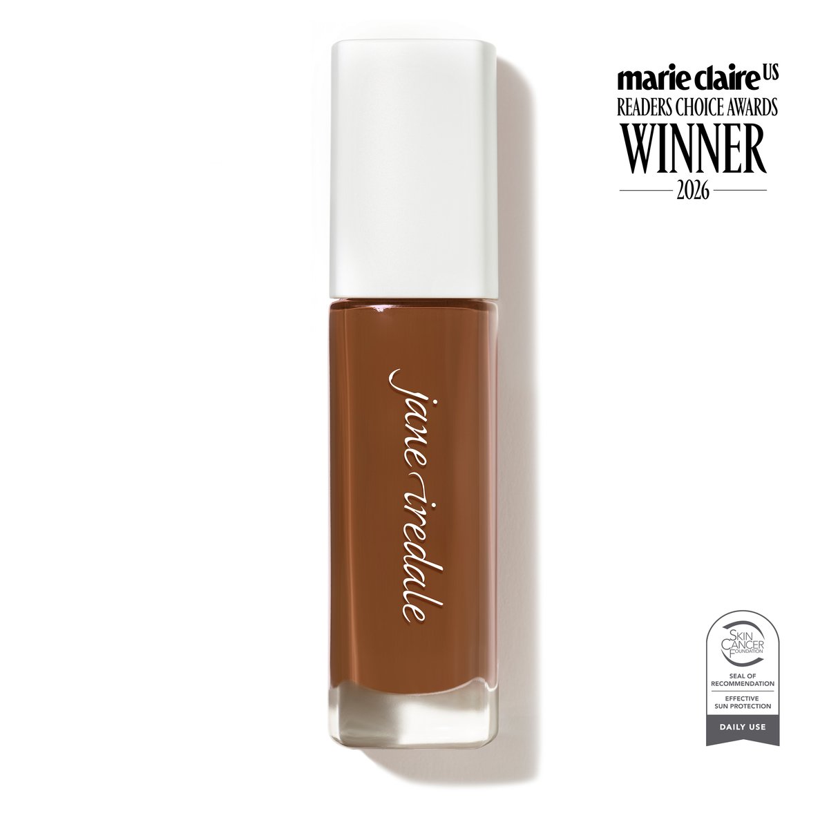 Jane Iredale Skintuition SPF 30 Radiance-Boosting Liquid Foundation, shade 70 Deep, tube